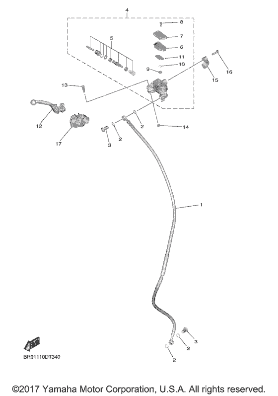 Front master cylinder