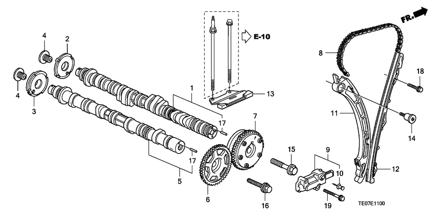 Camshaft/cam chain