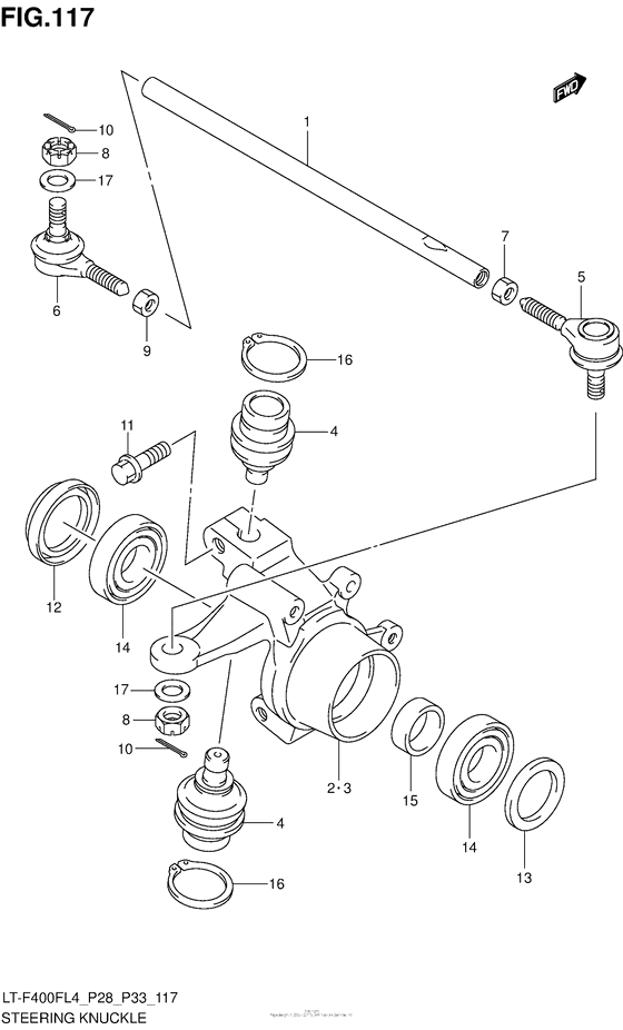 Steering Knuckle (Lt-F400Fzl4 P33)
