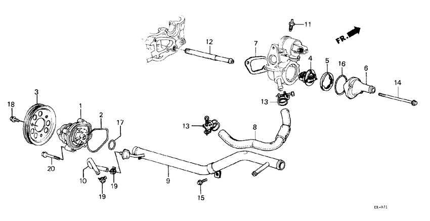 Water pump/thermostat