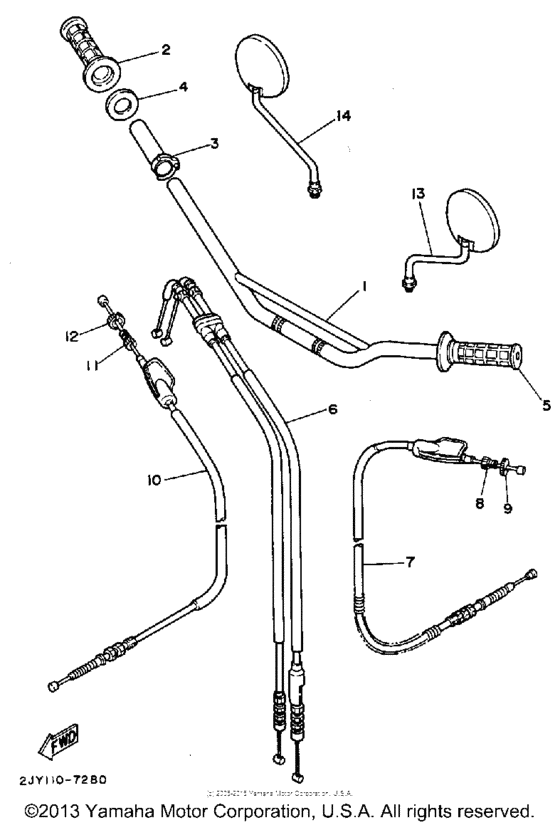 Handlebar cable