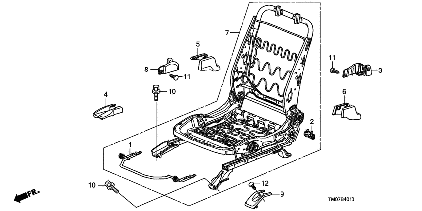 Front seat components