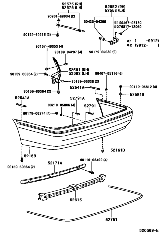 Rear Bumper & Bumper Stay