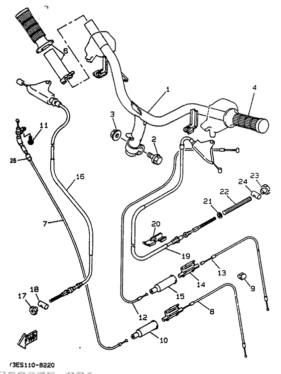 Steering handle & cable