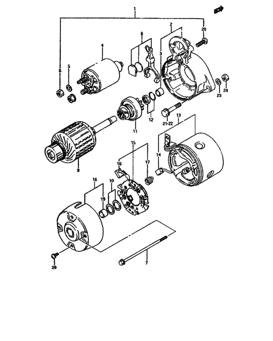 Starting motor