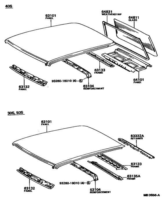 Roof Panel & Back Window Glass