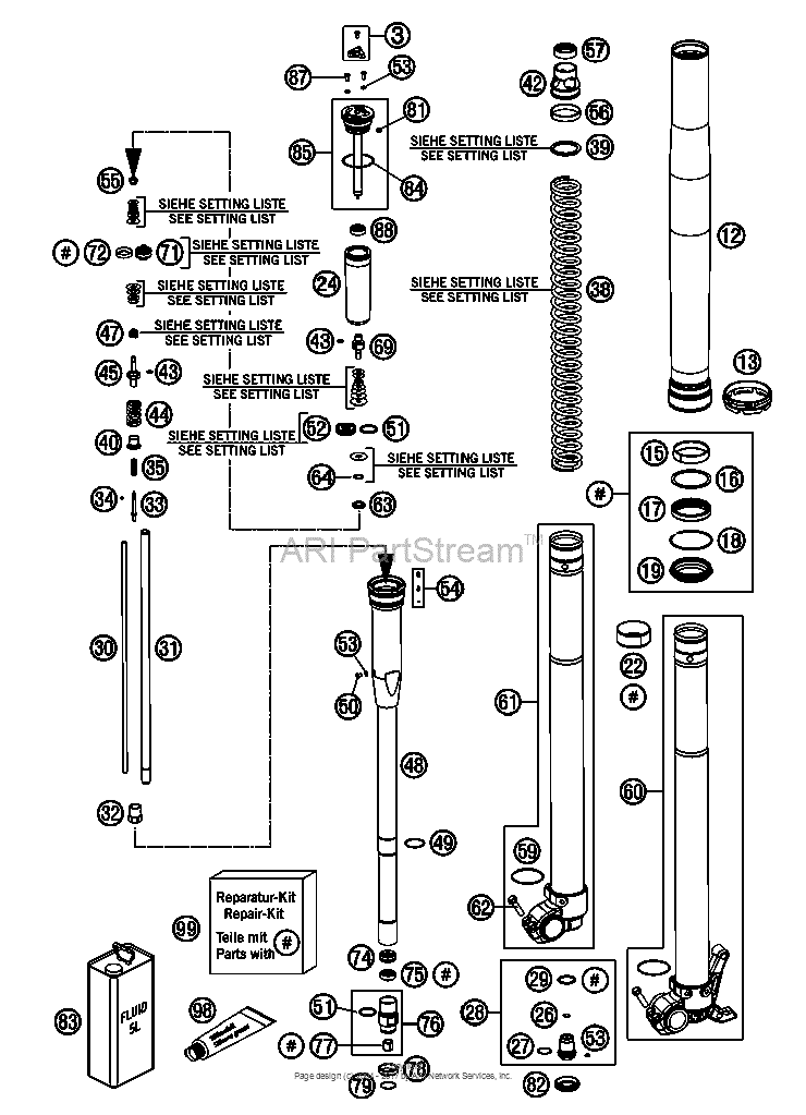 Front Fork Disassembled
