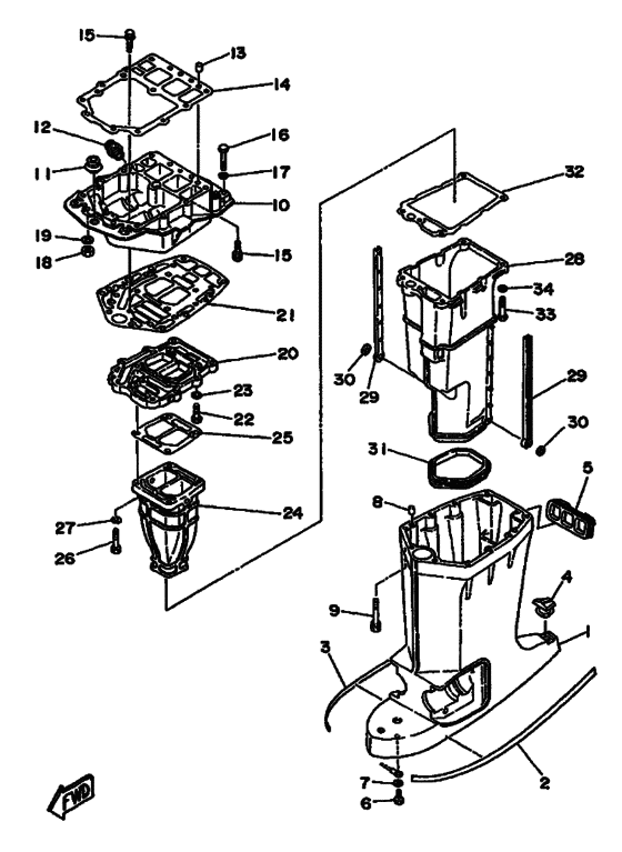 Upper casing