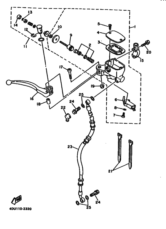 Front master cylinder