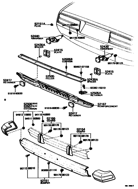 Rear Bumper & Bumper Stay
