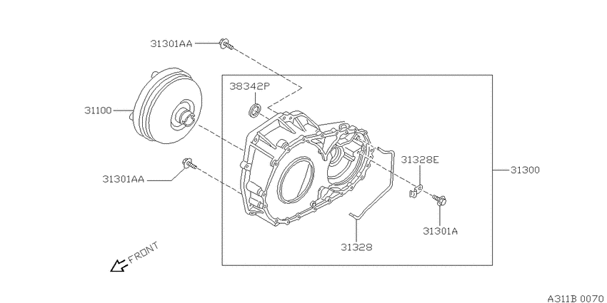 Torque converter,housing & case