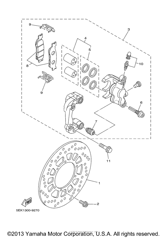 Front brake caliper
