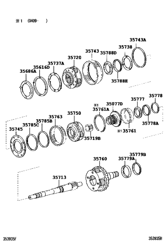 Planetary Gear, Reverse Piston & Counter Gear(Atm)