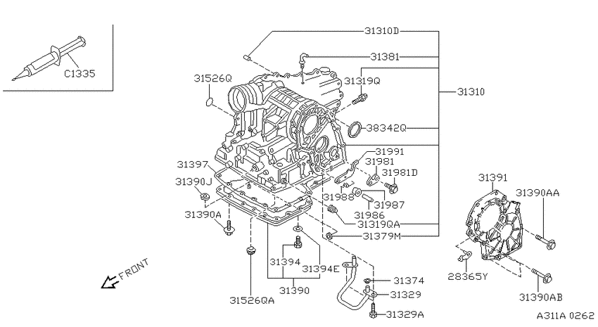 Torque converter,housing & case