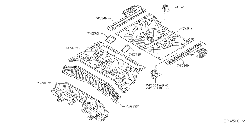 Floor panel (rear)
