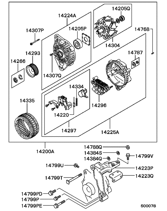 Alternator & vacuum pump