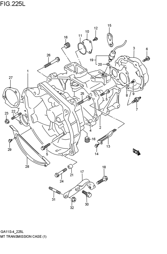 mt - transmission case