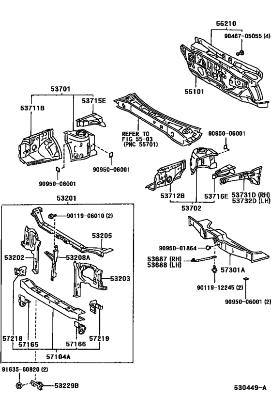 Front Fender Apron & Dash Panel