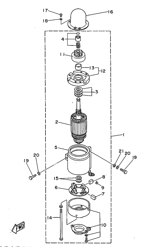Starting motor