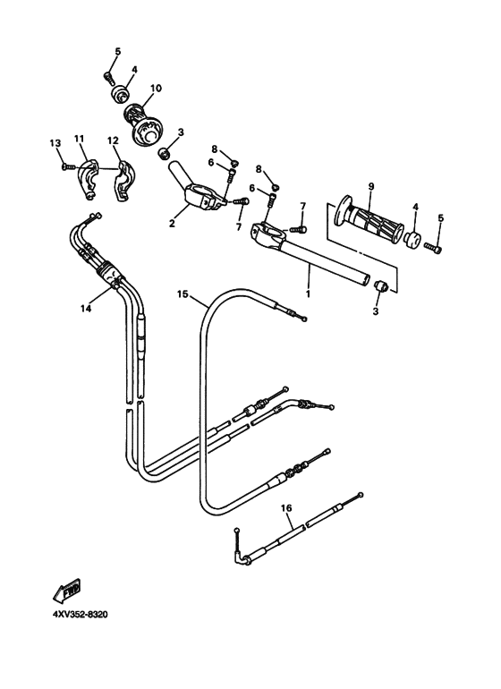 Steering handle & cable