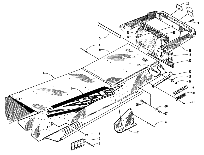 Tunnel and rear bumper