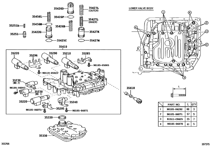 Valve Body & Oil Strainer (Atm)