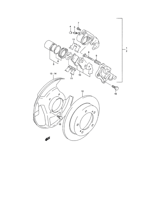 Front wheel brake