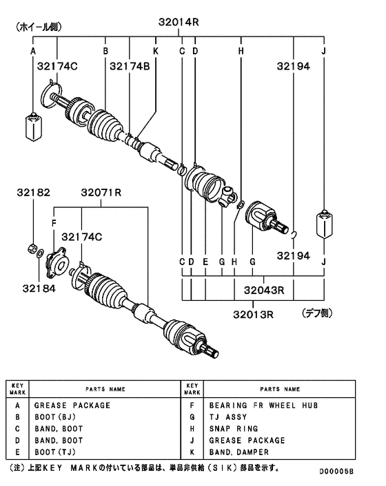 Front axle drive shaft