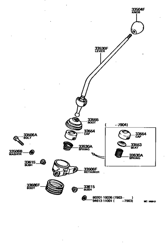 Shift Lever & Retainer