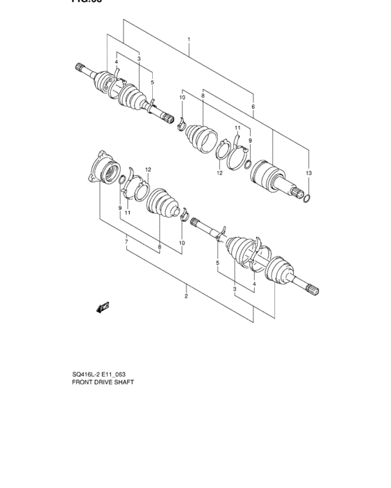 Front drive shaft