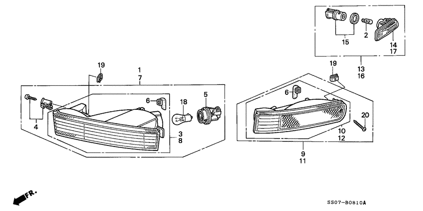 Front combination light