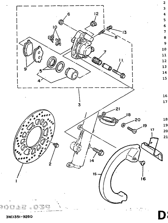 Front brake. caliper