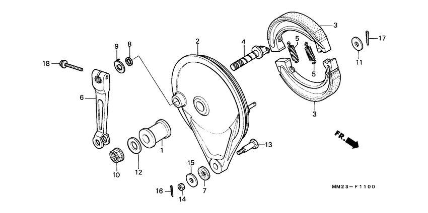 Rear brake panel