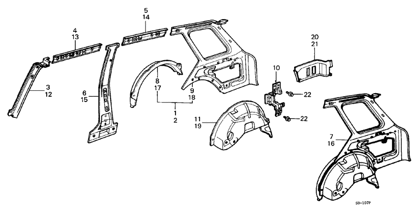 Body structure components