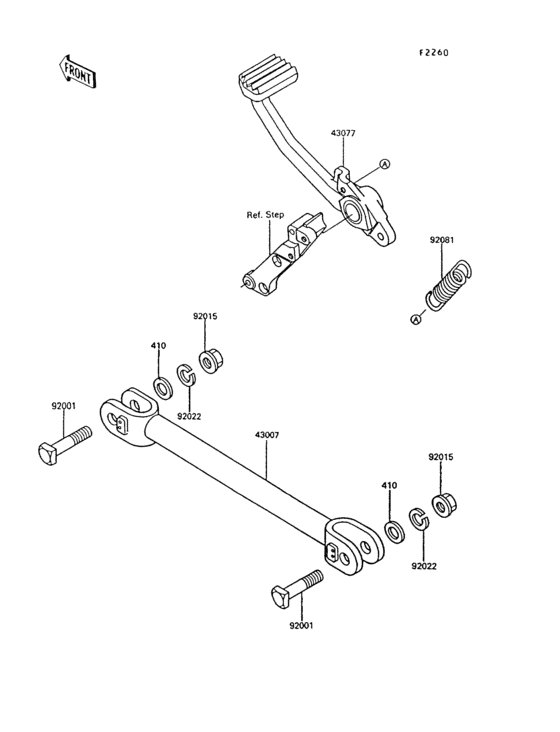 Brake pedal/torque link