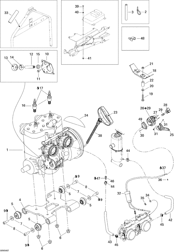 01- engine assembly and support