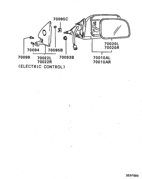 Outside rear view mirror