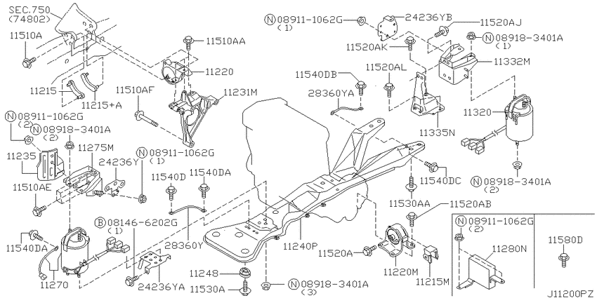 Engine & transmission   mounting