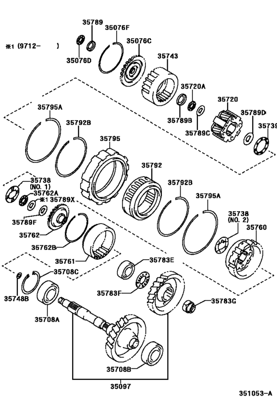 Planetary Gear, Reverse Piston & Counter Gear(Atm)