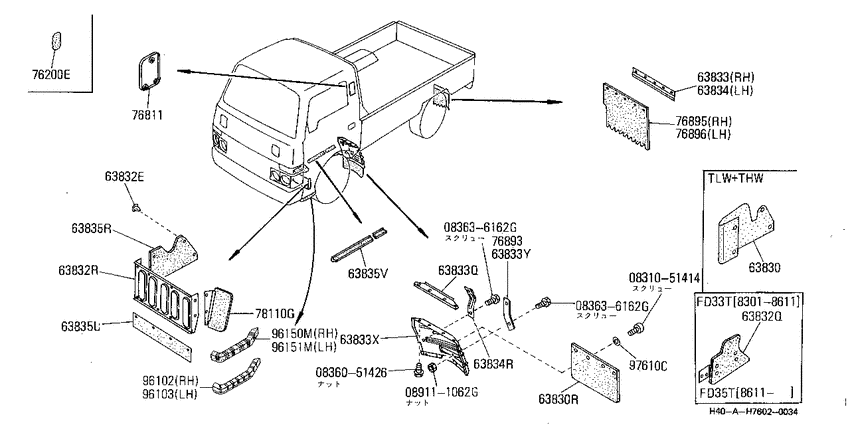 Body side fitting