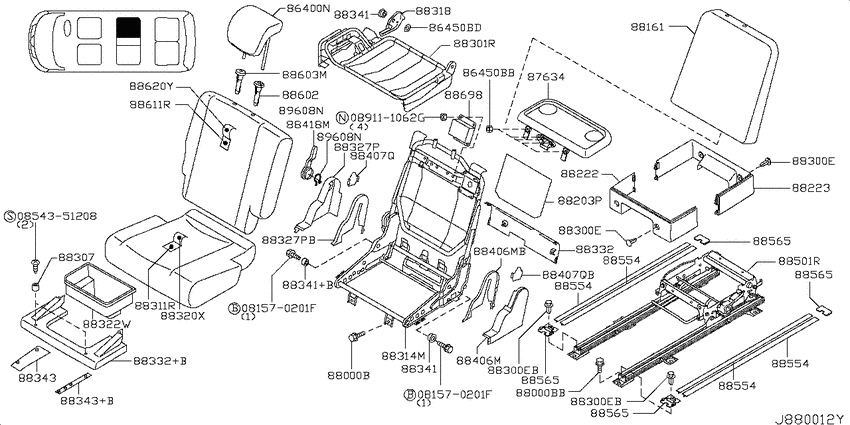 Rear seat