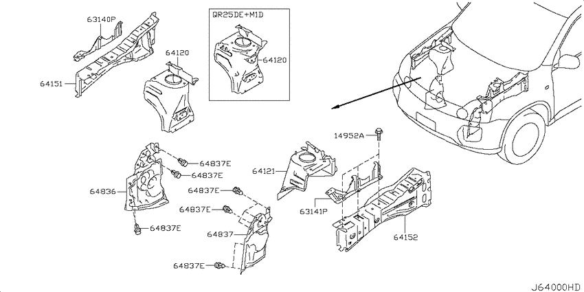 Hood ledge & fitting