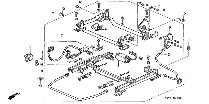 Front seat components