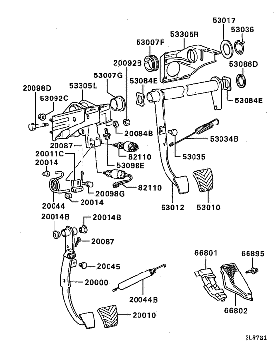 Brake & clutch pedal