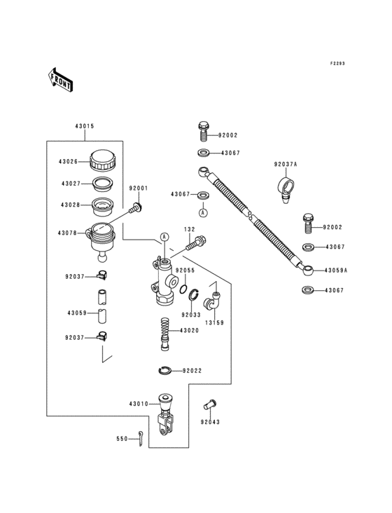 Rear master cylinder