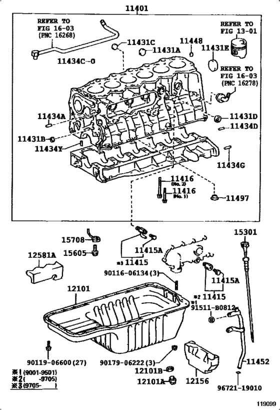 Cylinder Block for 1993 - 1998 Toyota LAND CRUISER HZJ81 | Japan sales ...