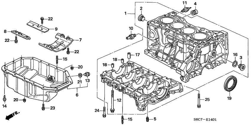 Cylinder block/oil pan