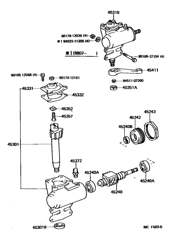 Front Steering Gear & Link