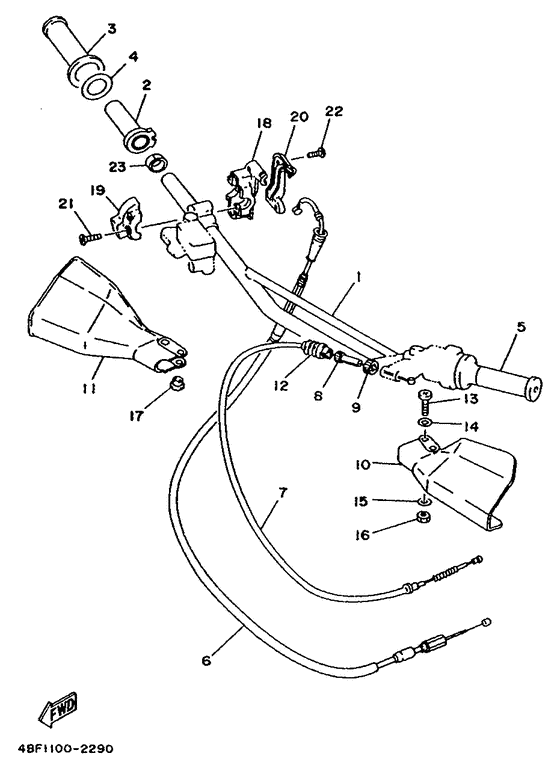Steering handle & cable