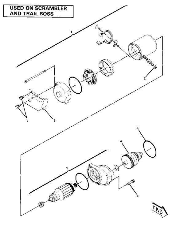 Starting motor assembly